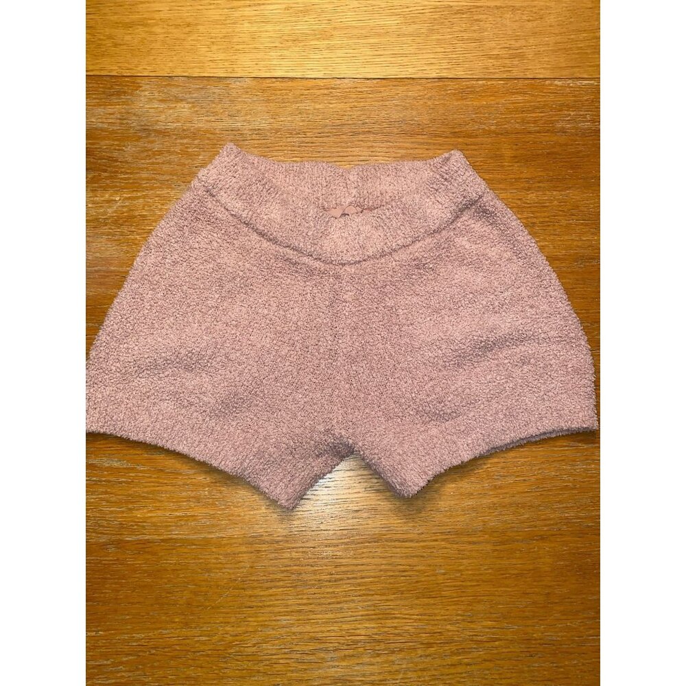 Plush Pink Terry Cloth Womens Lounge Shorts